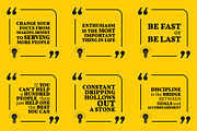 Nine motivational quotes. Set 51/55