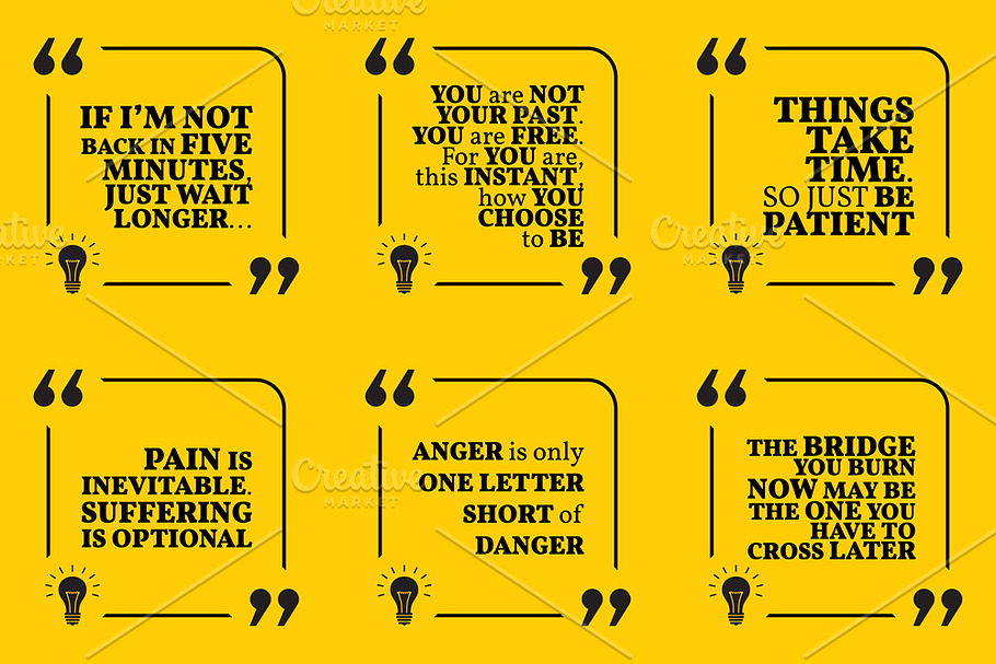 Nine motivational quotes. Set 54/55 in Illustrations - product preview 8