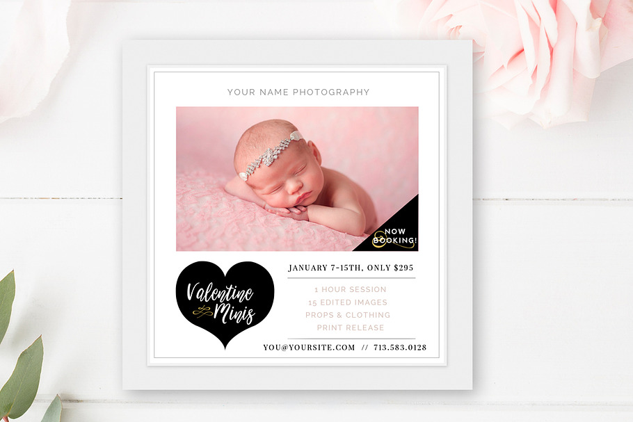 Valentine's Mini Session Template in Flyer Templates - product preview 8