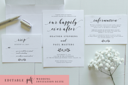 Wedding Invitation Suite - Editable