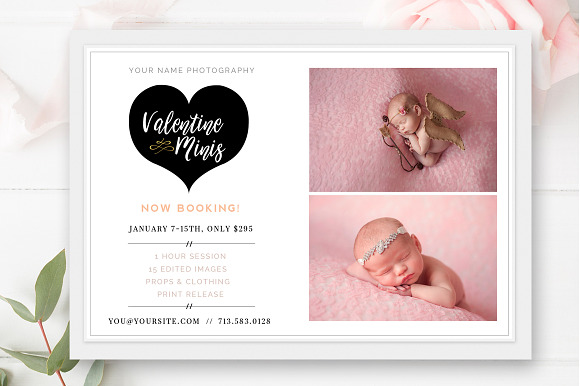 Valentine's Mini Session Bundle in Flyer Templates - product preview 2