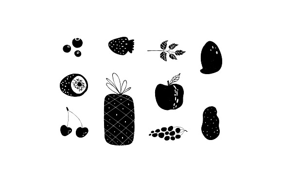 Fresh bundle of fruits & vegetables in Illustrations - product preview 7