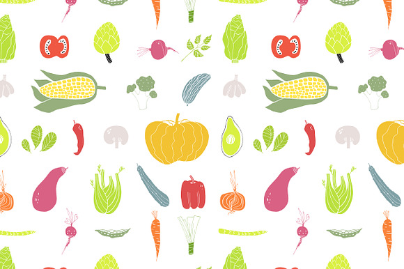 Fresh bundle of fruits & vegetables in Illustrations - product preview 11