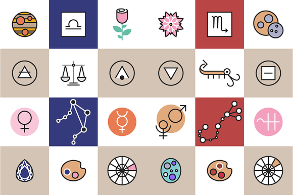 Horoscope Astrology Sign Icons in Graphics - product preview 4