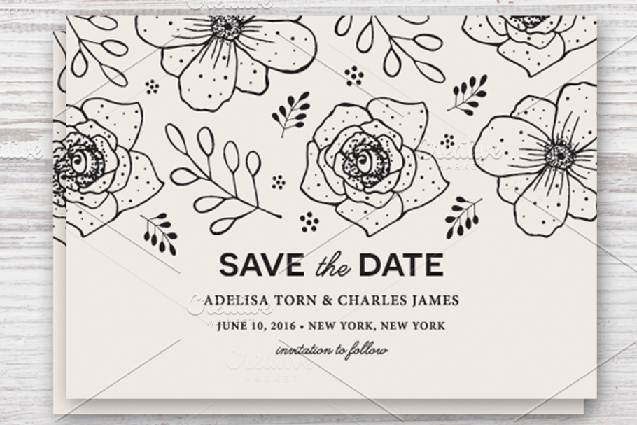 Save the Date Template EPS & JPG in Wedding Templates - product preview 8