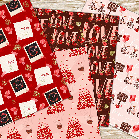 Happy Valentine's Day. Digital Paper in Patterns - product preview 1