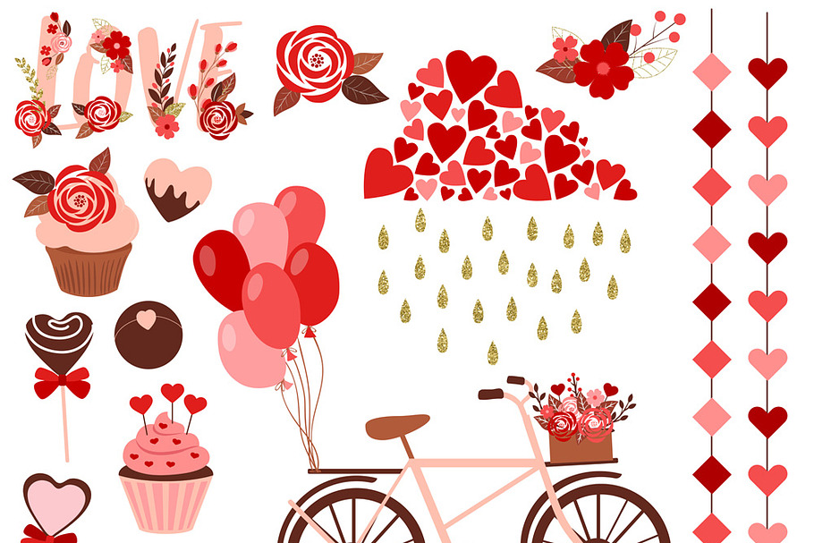 Happy Valentine's Day. Clip Art in Objects - product preview 8