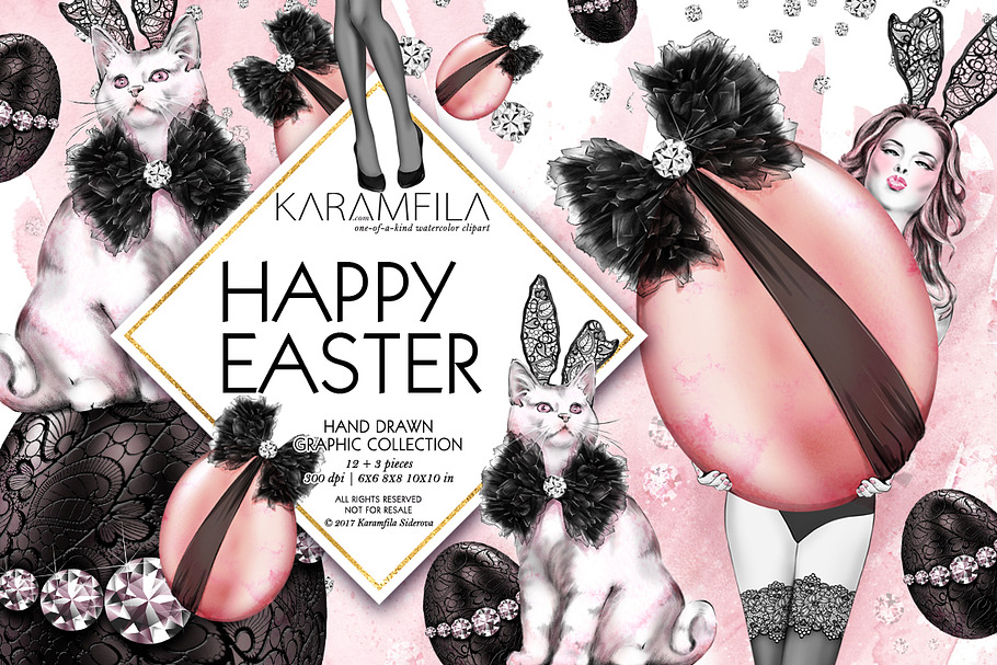 Happy Easter Fashion Clipart
