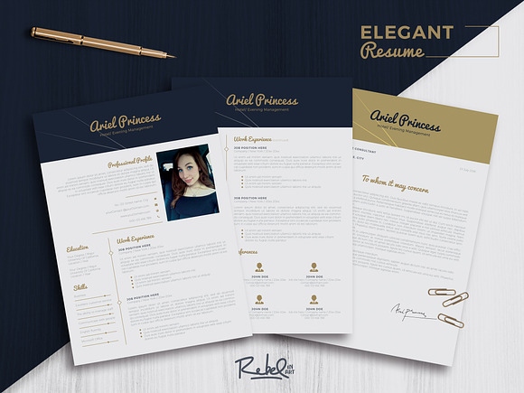 Elegant resume/cv - Sketch Support in Resume Templates - product preview 1