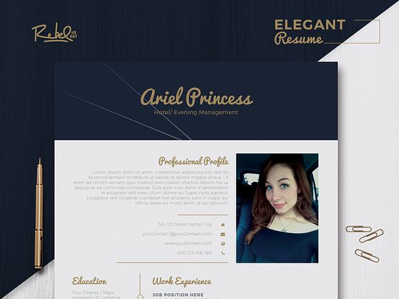 Elegant resume/cv - Sketch Support in Resume Templates - product preview 2