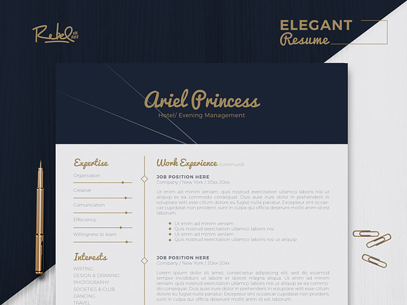 Elegant resume/cv - Sketch Support in Resume Templates - product preview 3