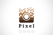 Pixel Camera Logo Template