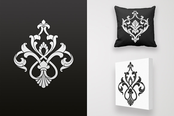 Vintage Damask Ornaments in Illustrations - product preview 2