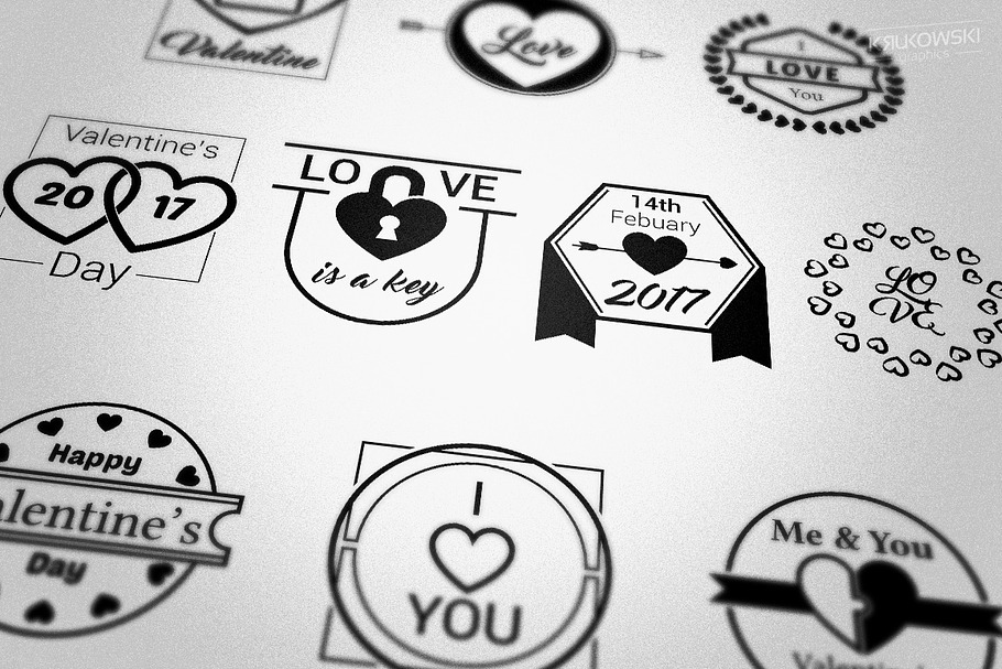 Valentine's Day Love Badges Logos in Logo Templates - product preview 8