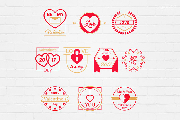 Valentine's Day Love Badges Logos in Logo Templates - product preview 2