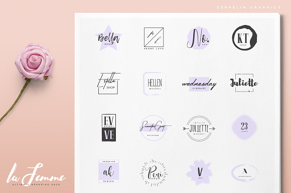 250 Feminine Logos Pack in Logo Templates - product preview 9