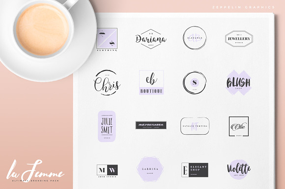 250 Feminine Logos Pack in Logo Templates - product preview 10