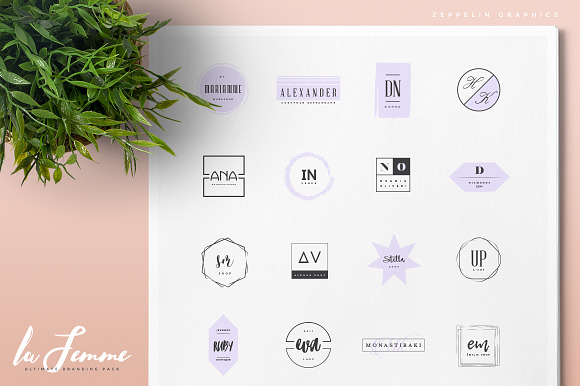250 Feminine Logos Pack in Logo Templates - product preview 11