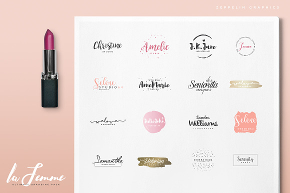 250 Feminine Logos Pack in Logo Templates - product preview 13