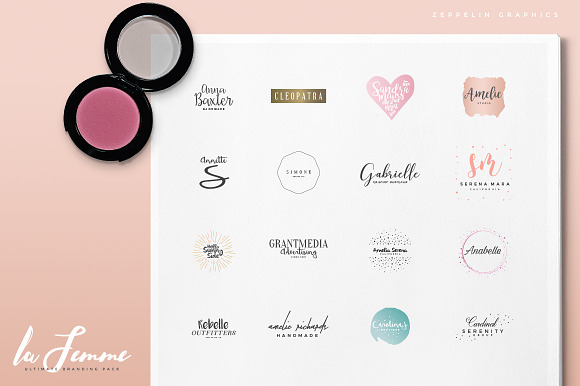 250 Feminine Logos Pack in Logo Templates - product preview 18