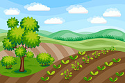 Spring Farm Rural Landscape