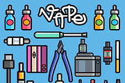Vape device vector set
