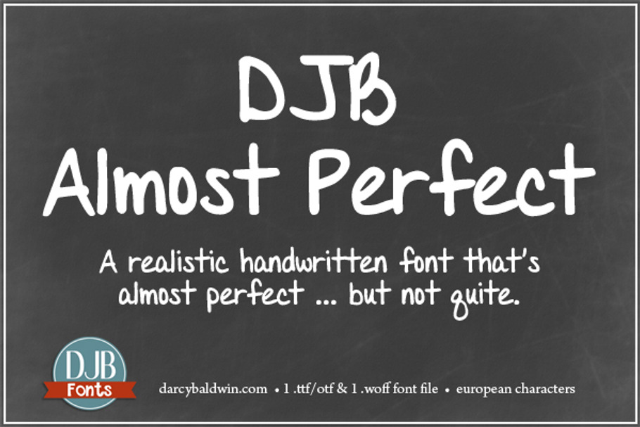 DJB Almost Perfect Font in Fonts - product preview 8