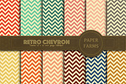 Retro chevron digital paper