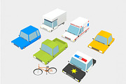 low poly vehicles