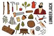 Lumberjack Forest Doodles