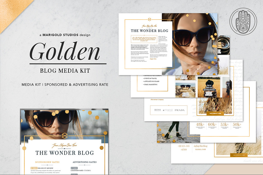 GOLDEN | Blog Media Kit in Resume Templates - product preview 8
