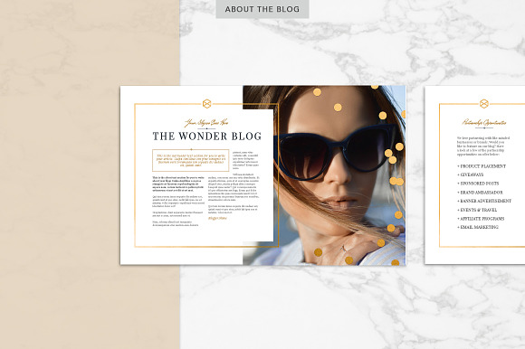 GOLDEN | Blog Media Kit in Resume Templates - product preview 2