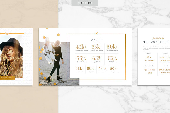GOLDEN | Blog Media Kit in Resume Templates - product preview 5
