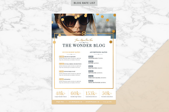 GOLDEN | Blog Media Kit in Resume Templates - product preview 7