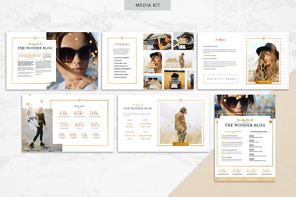 GOLDEN | Blog Media Kit in Resume Templates - product preview 9