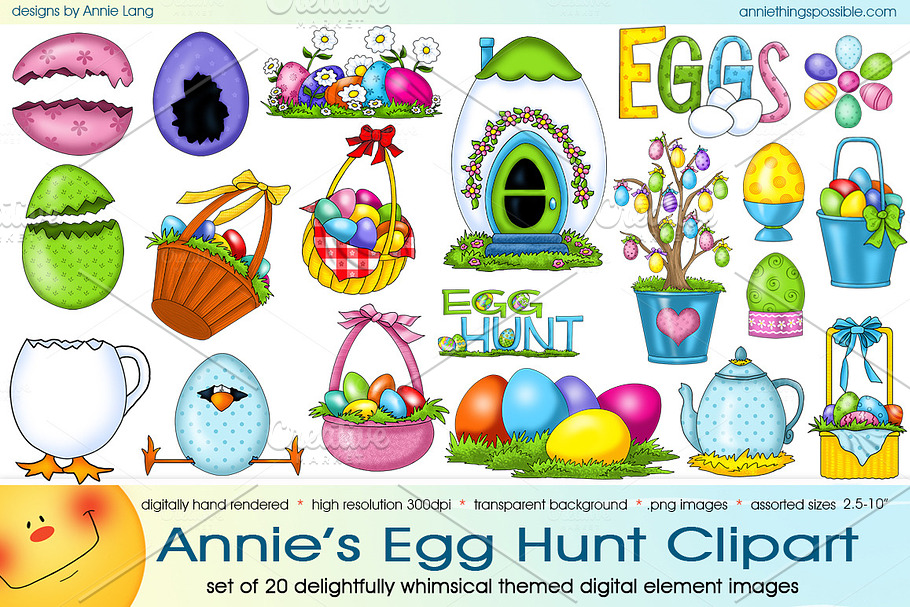 Annie's Egg Hunt Clipart in Illustrations - product preview 8