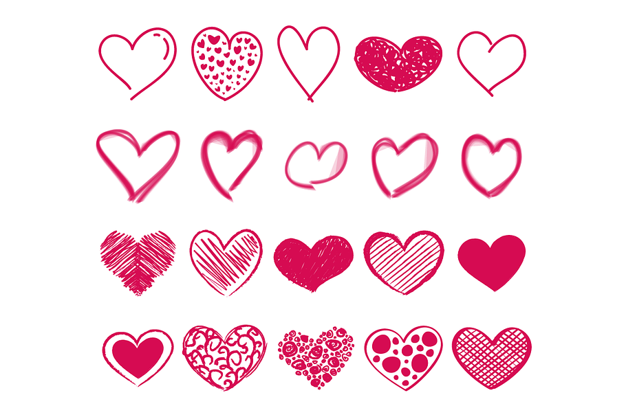 Heart Doodles in Heart Icons - product preview 8