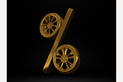 Car golden wheel 