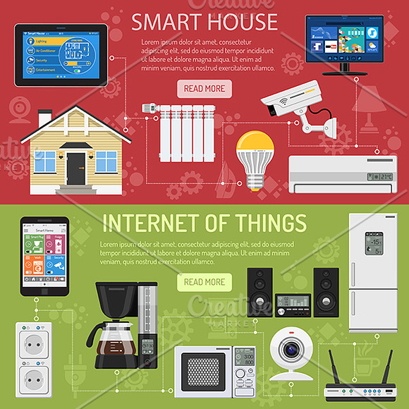 Smart House and internet of things in Illustrations - product preview 4