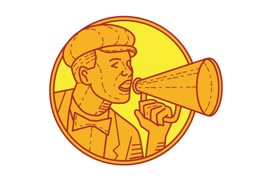 Movie Director Megaphone Vintage  in Illustrations - product preview 8