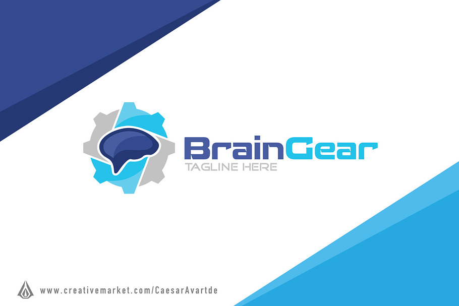 Brain Gear Logo Template
