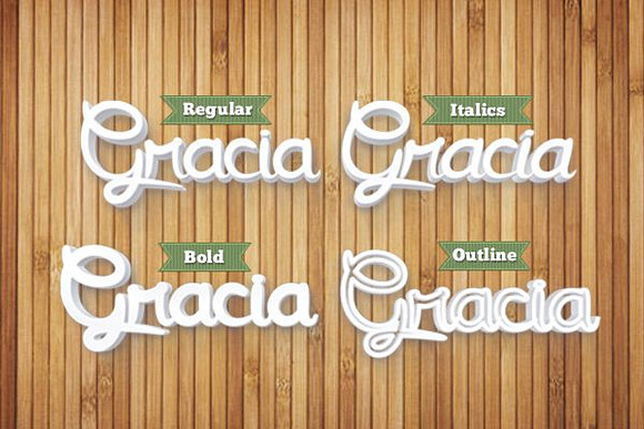 Gracia Typeface (50% Off) in Script Fonts - product preview 3