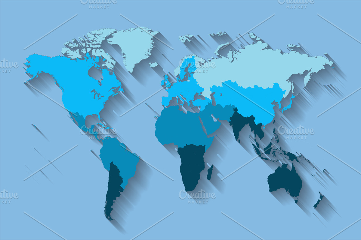World map with countries in Graphics - product preview 8