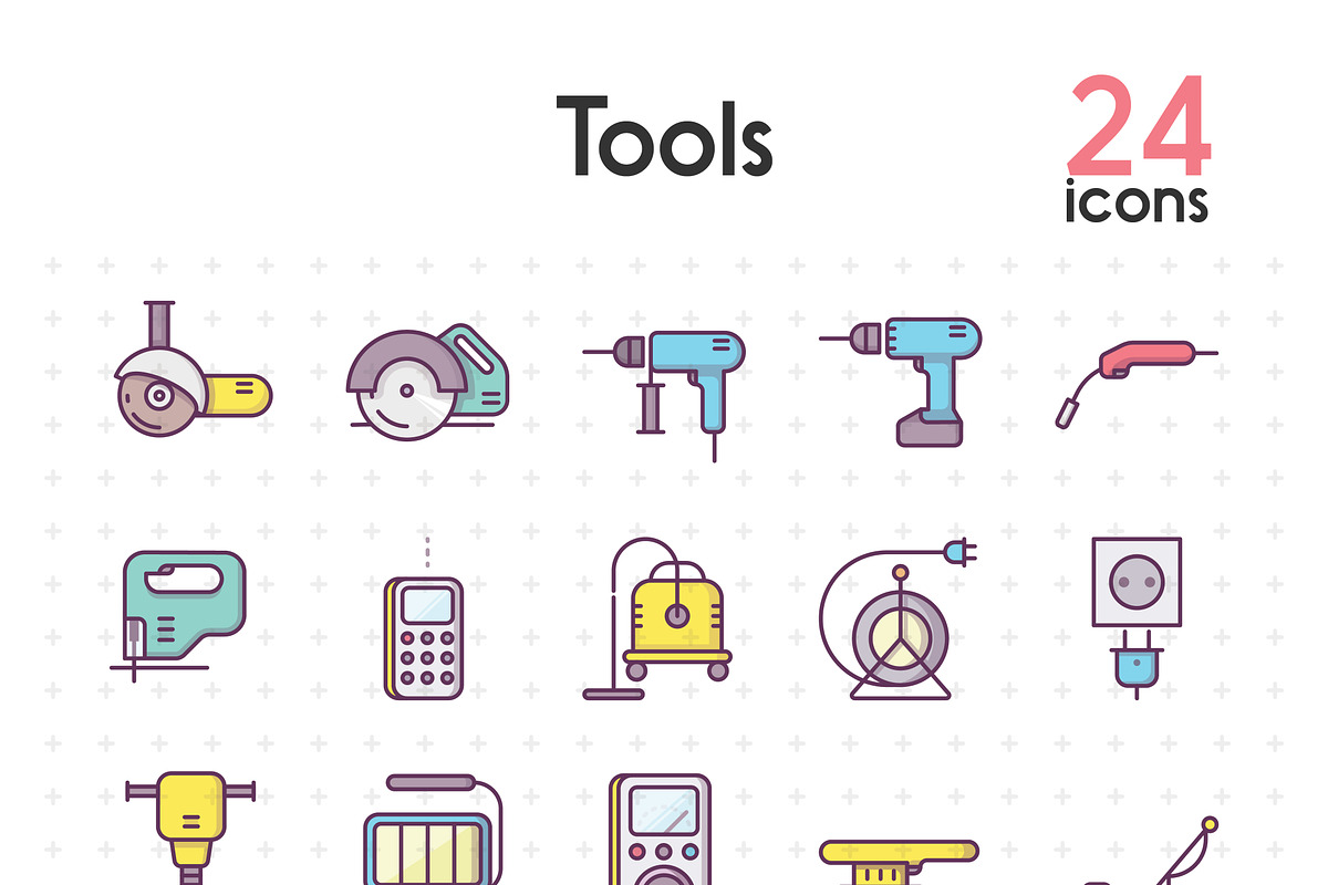 Construction Tools in Icons - product preview 8