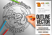 Animal Outline Vector - Viper