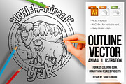 Animal Outline Vector - Yak