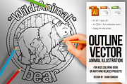 Animal Outline Vector - bear