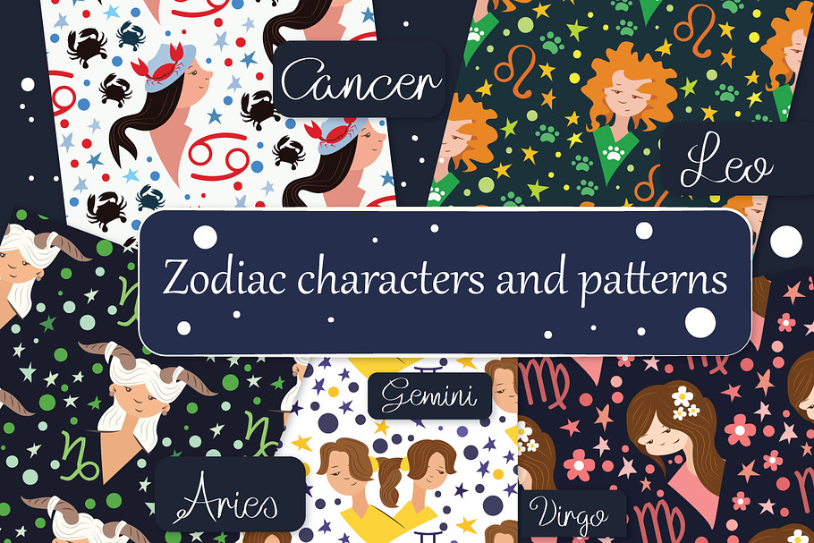 Big set of zodiac in Patterns - product preview 8