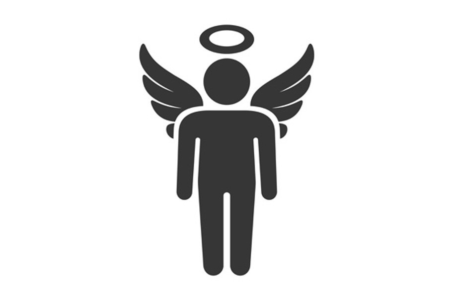 Man with Wings Sign. Angel Set. in Graphics - product preview 8