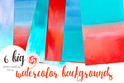  Red-Blue Watercolour Backgrounds